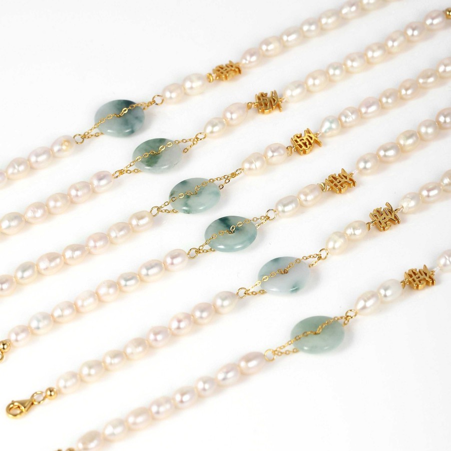 Armband & Fu Kettchen En Route Jewelry | Jade Love Pearl Armband