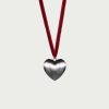 Ketten En Route Jewelry | Layla Velvet Ribbon Heart Kette