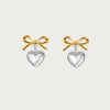 Ohrringe En Route Jewelry | Mixed Metal Ribbon Heart Ohrring