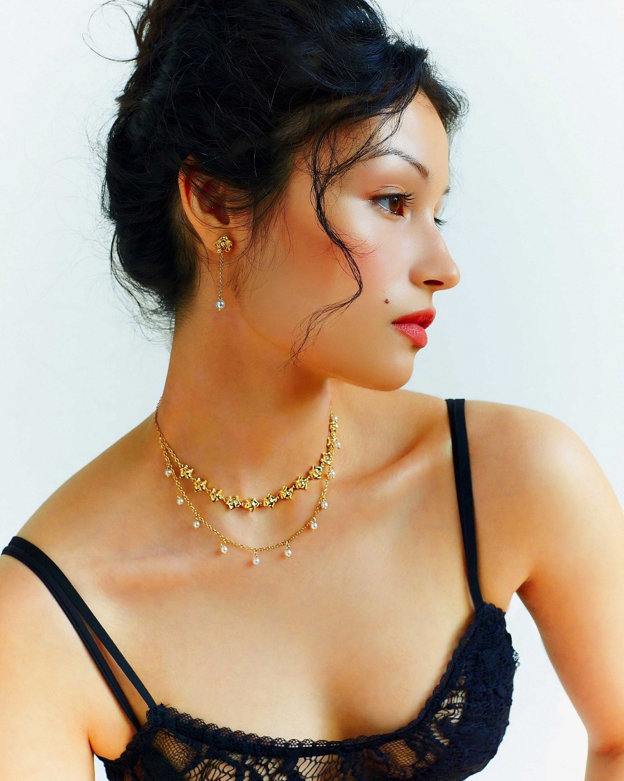 Ketten En Route Jewelry | Pearl Rose Kette