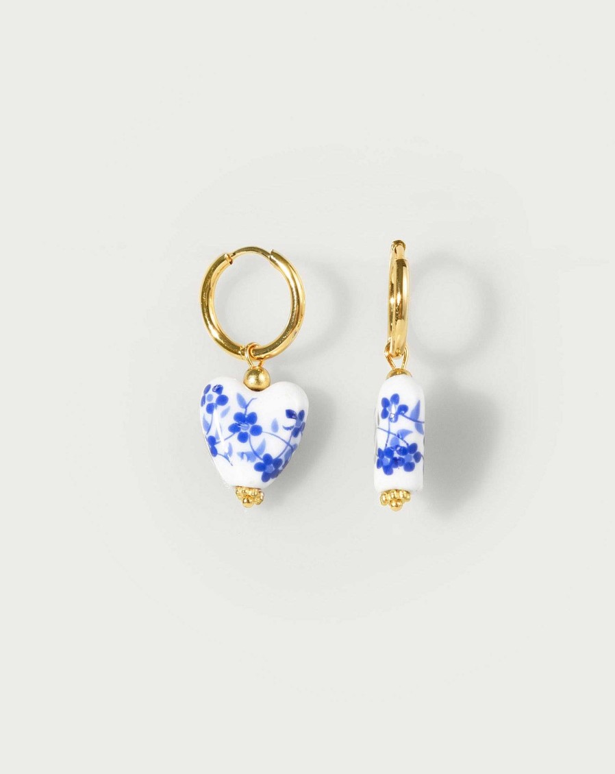 Ohrringe En Route Jewelry | Heart Porcelain Ohrringe