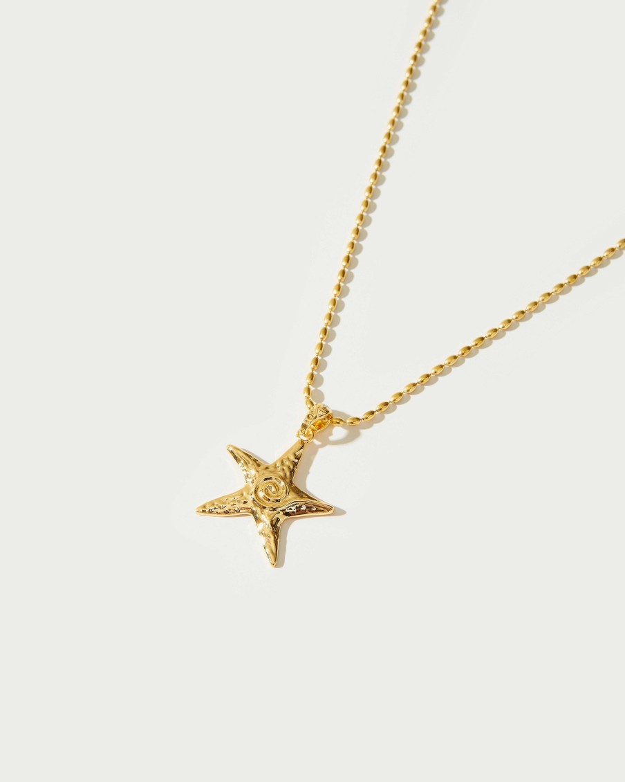 Ketten En Route Jewelry | Gold Starfish Kette