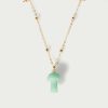 Ketten En Route Jewelry | Aventurine Jade Mushroom Crystal Necklace