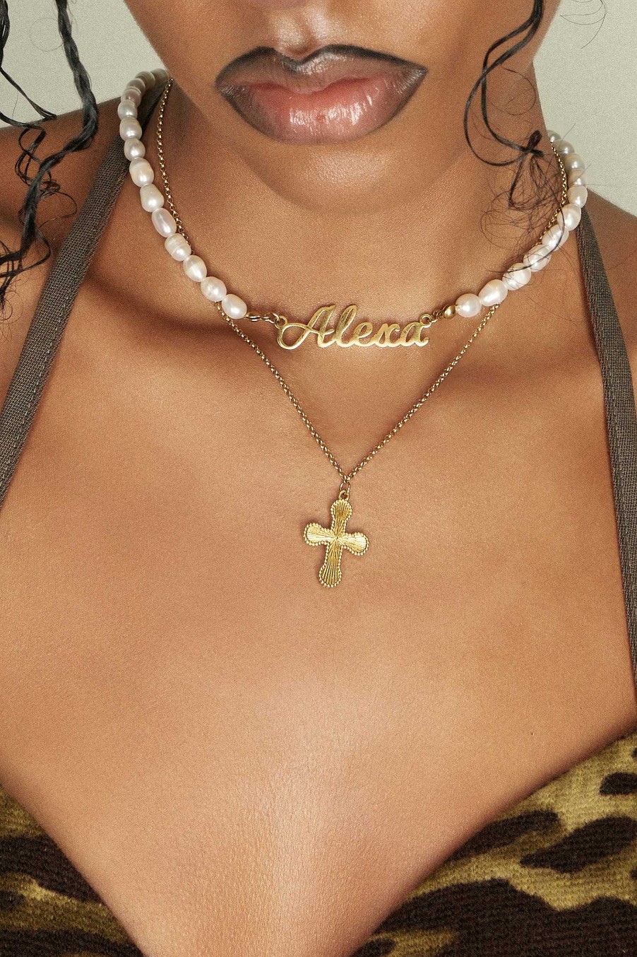 Ketten En Route Jewelry | Mini Cross Pendant Kette