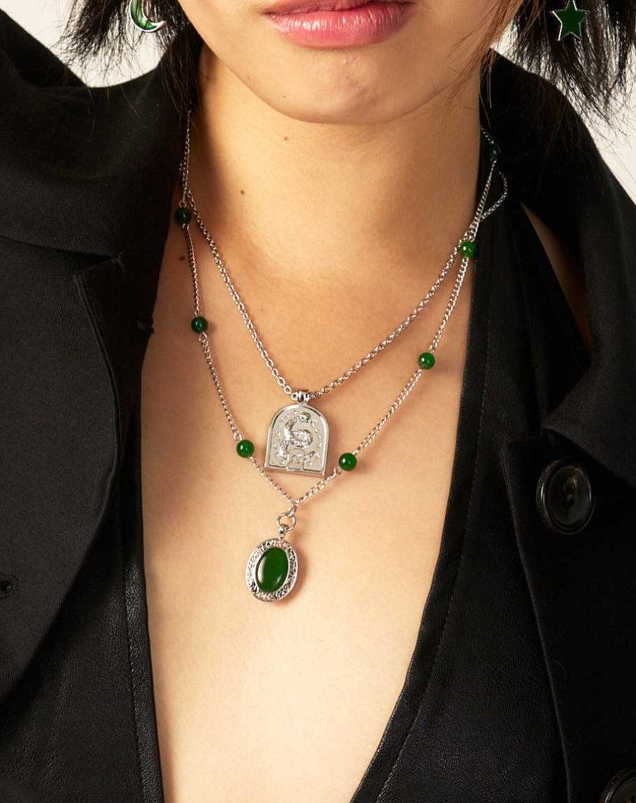 Ketten En Route Jewelry | Jade Necklace In Silver