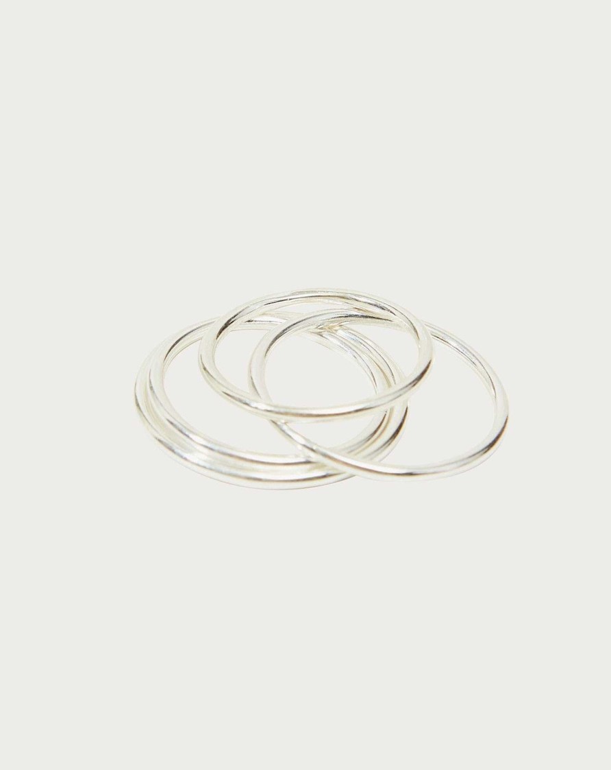 Ringe En Route Jewelry | Thin Plain Ring In Silver