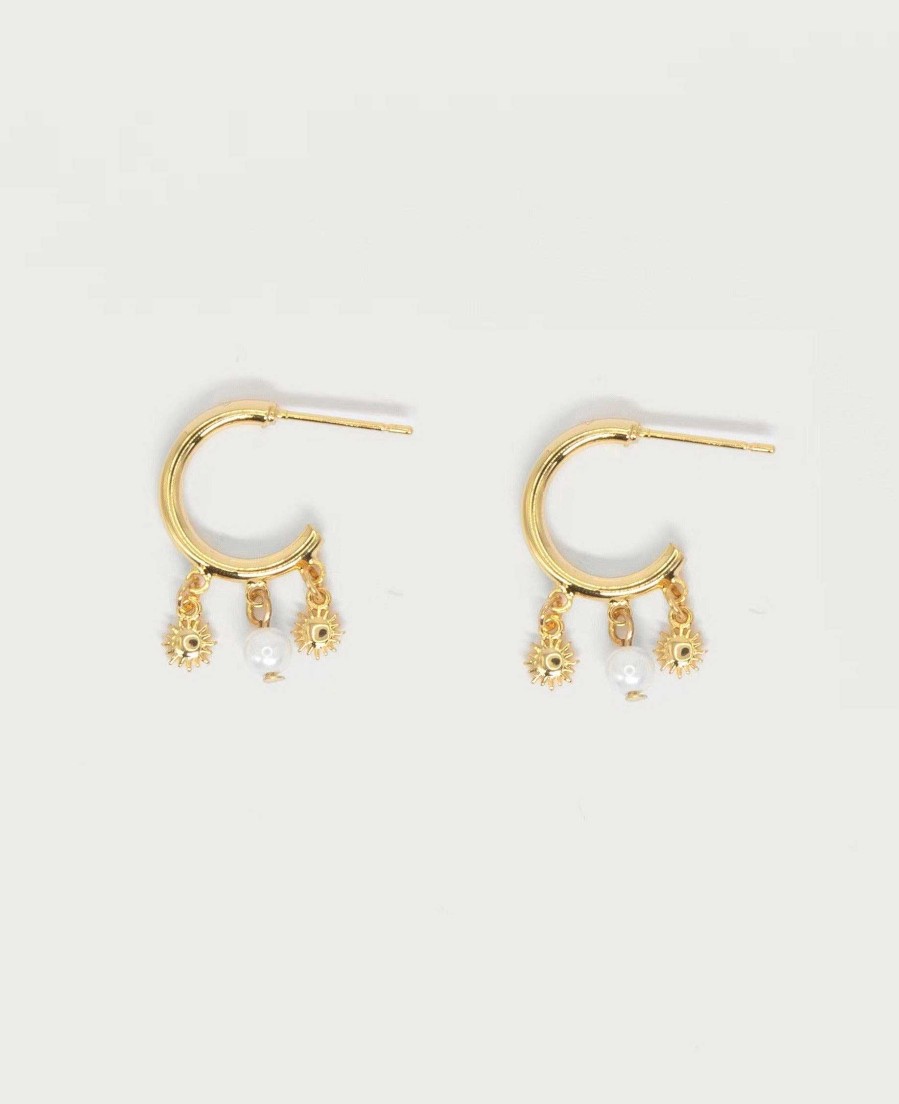 Ohrringe En Route Jewelry | Sunshine Mini Hoops