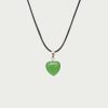 Ketten En Route Jewelry | Aventurine Heart Cord Kette