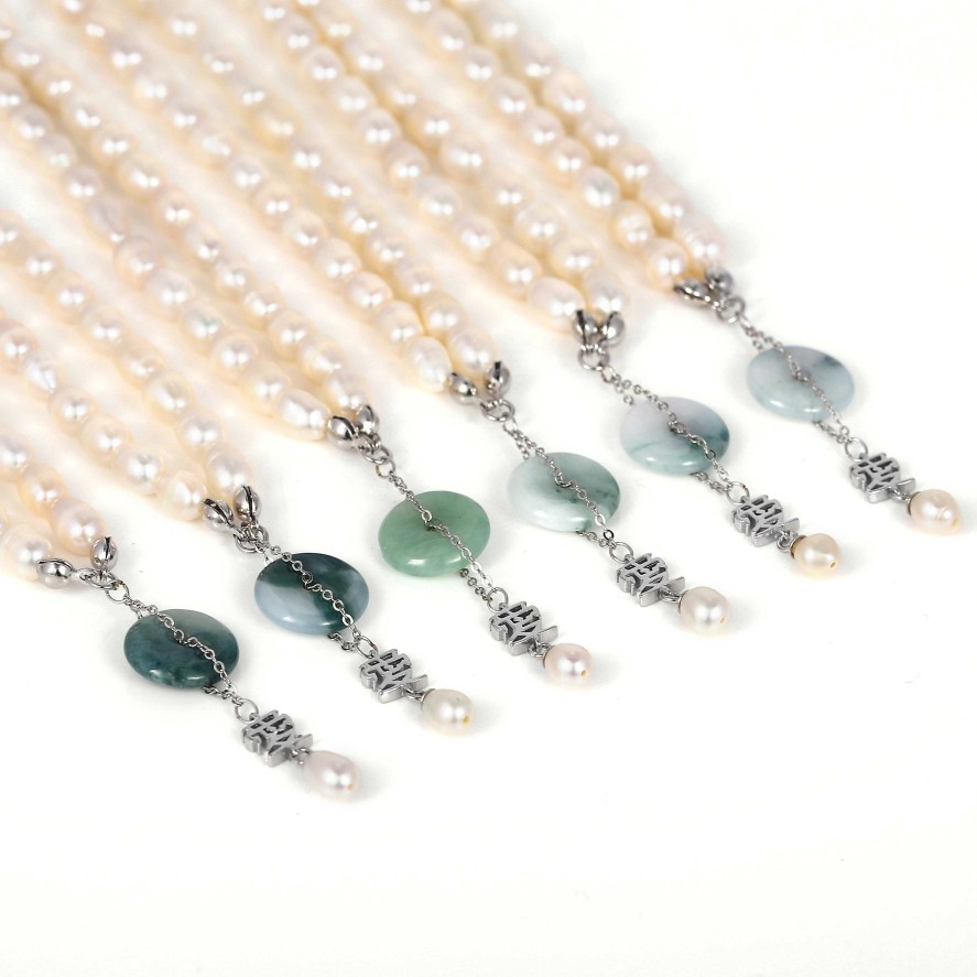 Ketten En Route Jewelry | Silver Jade Pearl Halskette