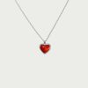 Ketten En Route Jewelry | Carnelian Stone Heart Kette In Silver